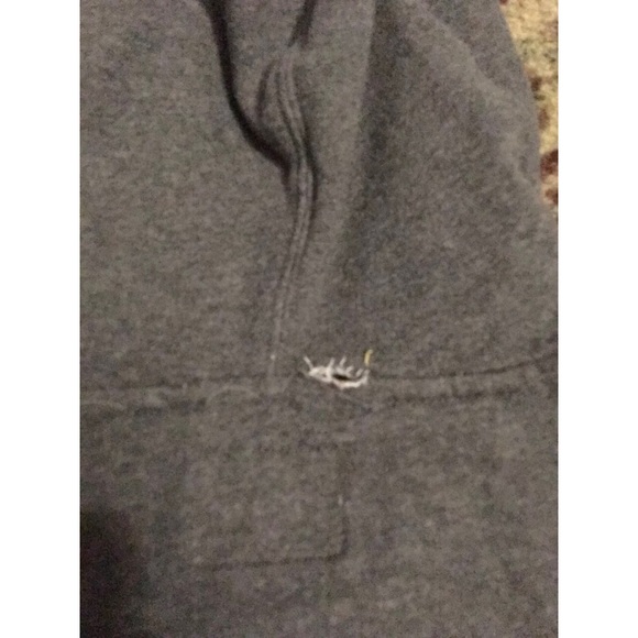 OLD NAVY Skull & Crossbones 1994 Logo Zip Hoodie Gray Sweater Jacket- Boys 7/8 - Picture 12 of 12